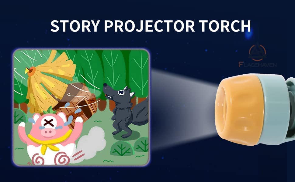 Story Torch™ - Magi ved sengetid - projektor med lommelygte