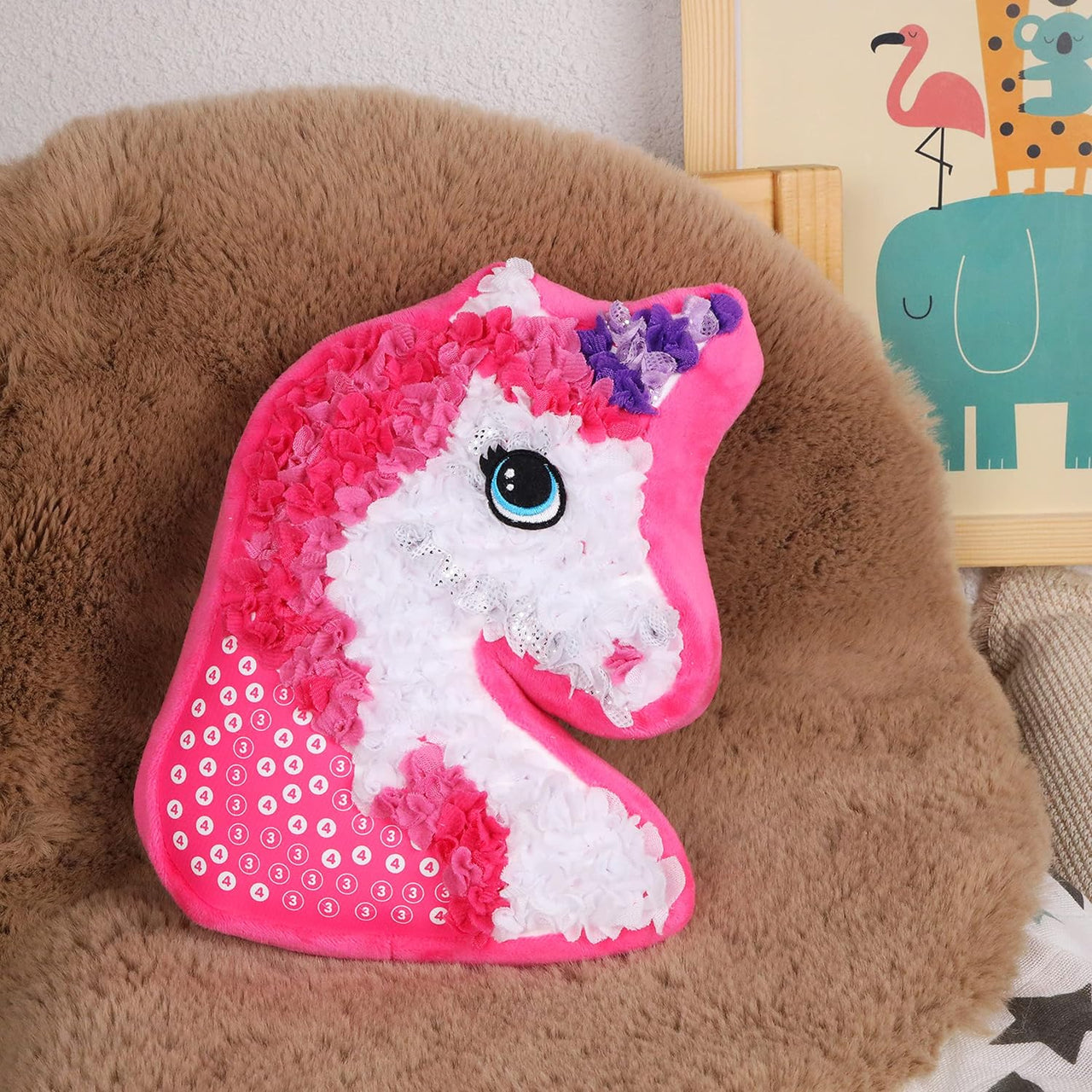 DIY Pillow™ - Fluffy fun - Plys Unicorn-pude