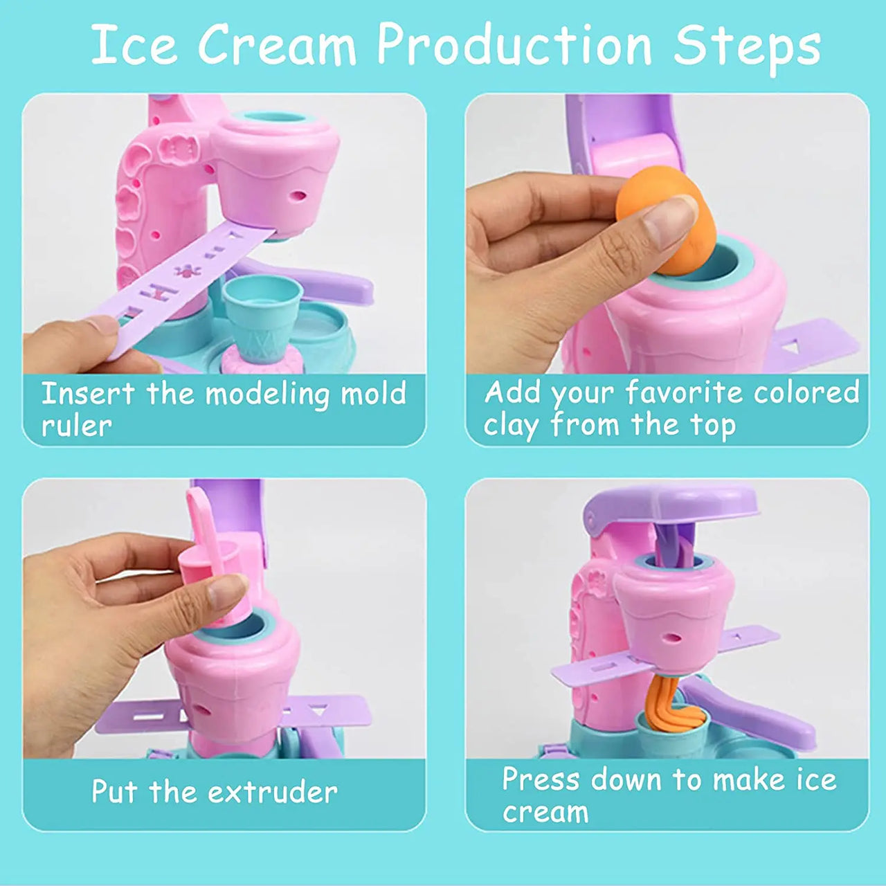 Ice Cream Clay Set™ - Kølige kreationer - Ler ismaskine