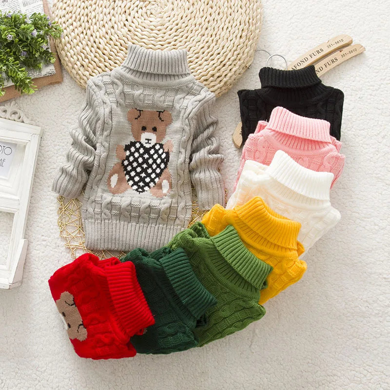Mini Fashion™ - Bamse Rullekrave Trøje til Børn