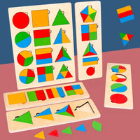 Thumbnail for Woods™ - sjovt puslespil til småbørn - geometrisk Montessori form-puslespil