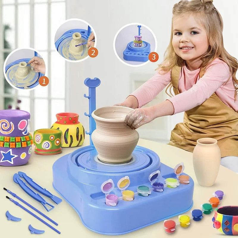 Kids Pottery Set™ - Kreationer i Ler - Keramiksæt til børn