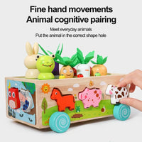 Thumbnail for Woods™ - Form sjov i en vogn - Dyr og grøntsager puslespil