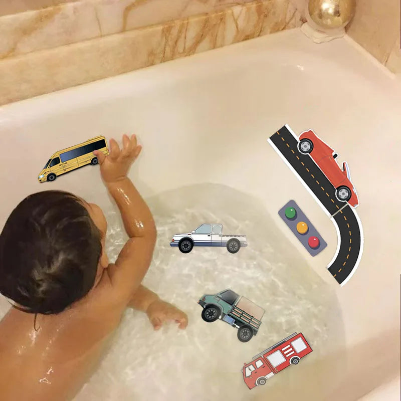 Bath Cars™ - Masser af sjov i badet - Skumtrafik-badelegetøjssæt