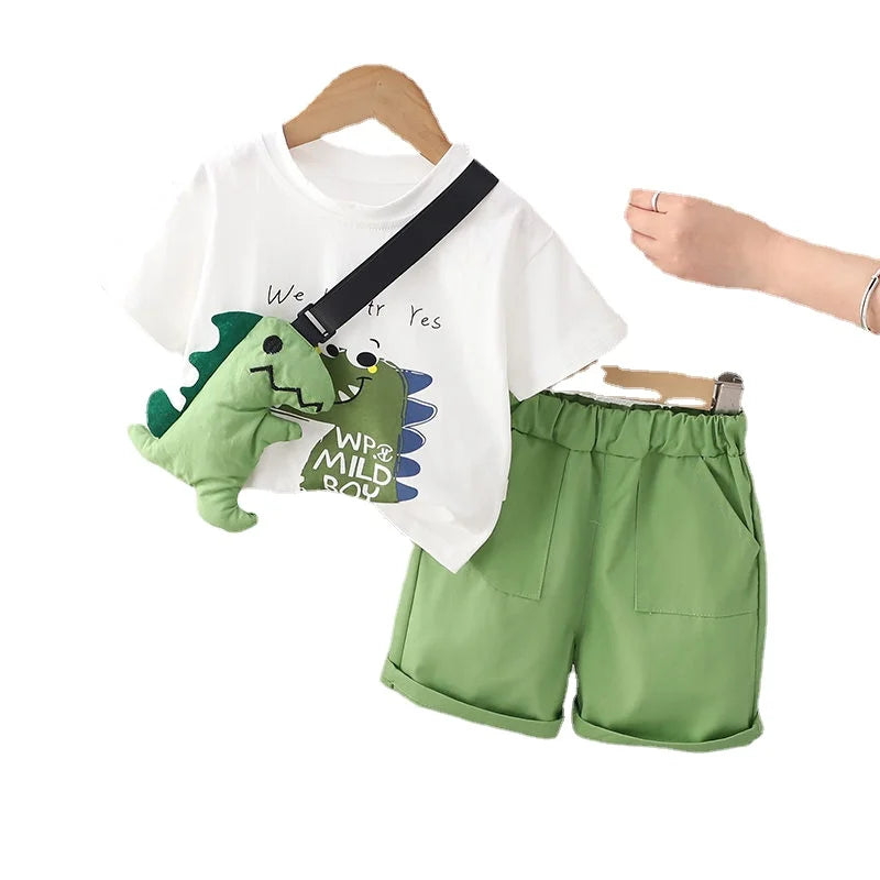 Mini Fashion™ - Dino Dash - Sejt sommersæt til drenge