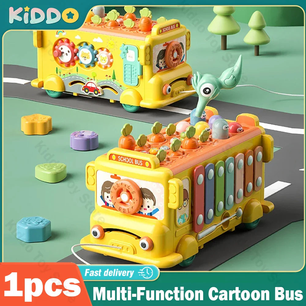 Cartoon Bus Toy™ - Bus fuld af fantasi - Multifunktionel legetøjsbil