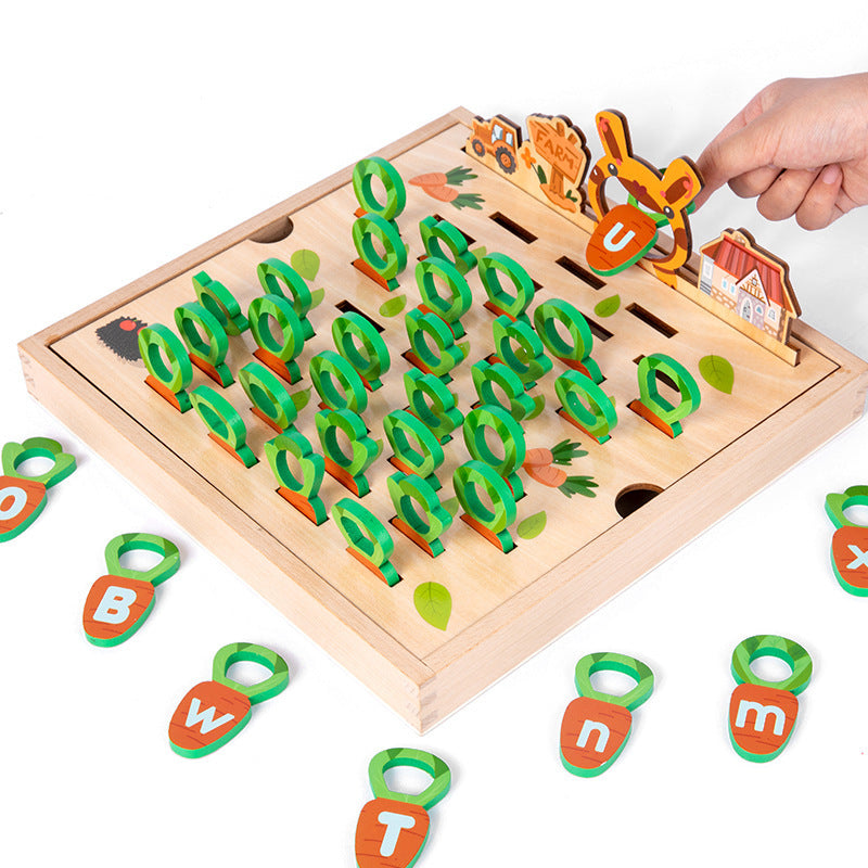 Carrot Pull Game™ - Læring med bogstaver - Gulerodsbrætspil