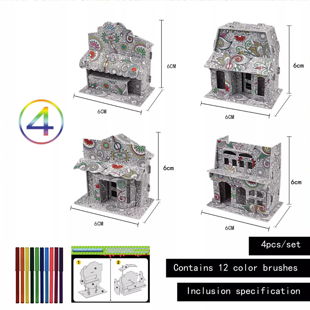 3D Color Puzzle™ - Farvelæg dit eget puslespil - 3D puslespil